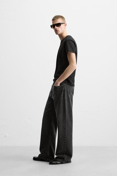 BAGGY FLARE FIT JEANS - Charcoal by Zara
