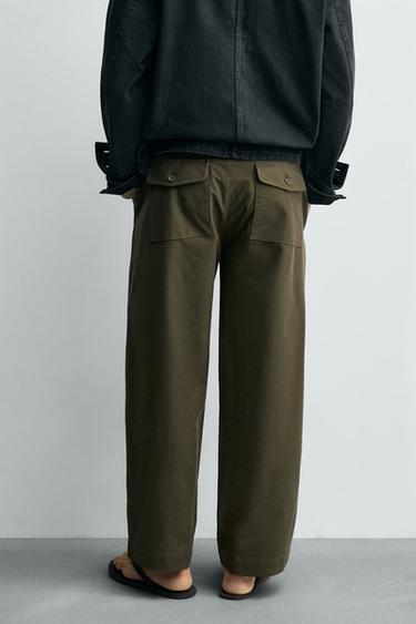 BALLOON FIT TROUSERS - Khaki by Zara - Image 2