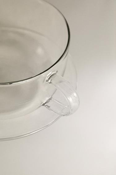 TASSE À THÉ ET SOUCOUPE EN BOROSILICATE FILET ARGENTÉ - Argent de Zara - Image 2