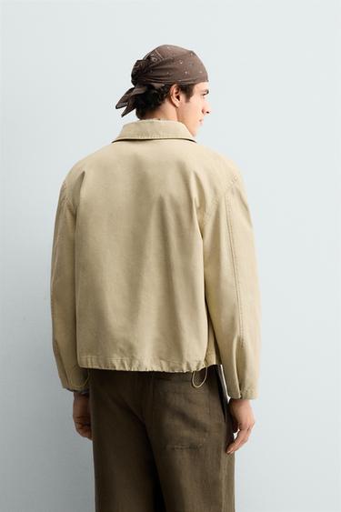 BLOUSON RELAXED FIT DOUBLURE CONTRASTANTE - Marron clair de Zara - Image 2