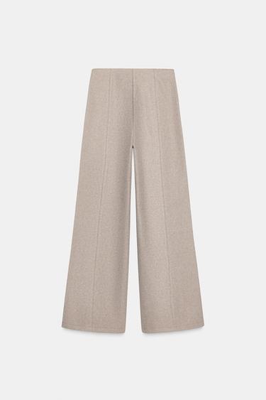 HIGH-WAIST SOFT TROUSERS - Brown / Taupe by Zara - Image 7