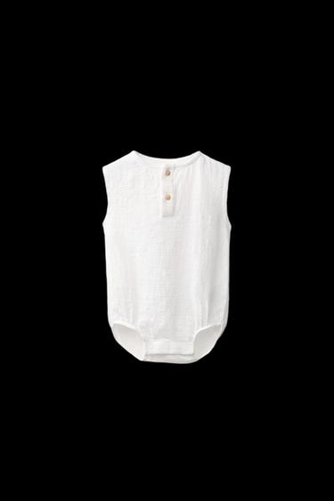CONTRAST BODYSUIT - White by Zara - Image 0