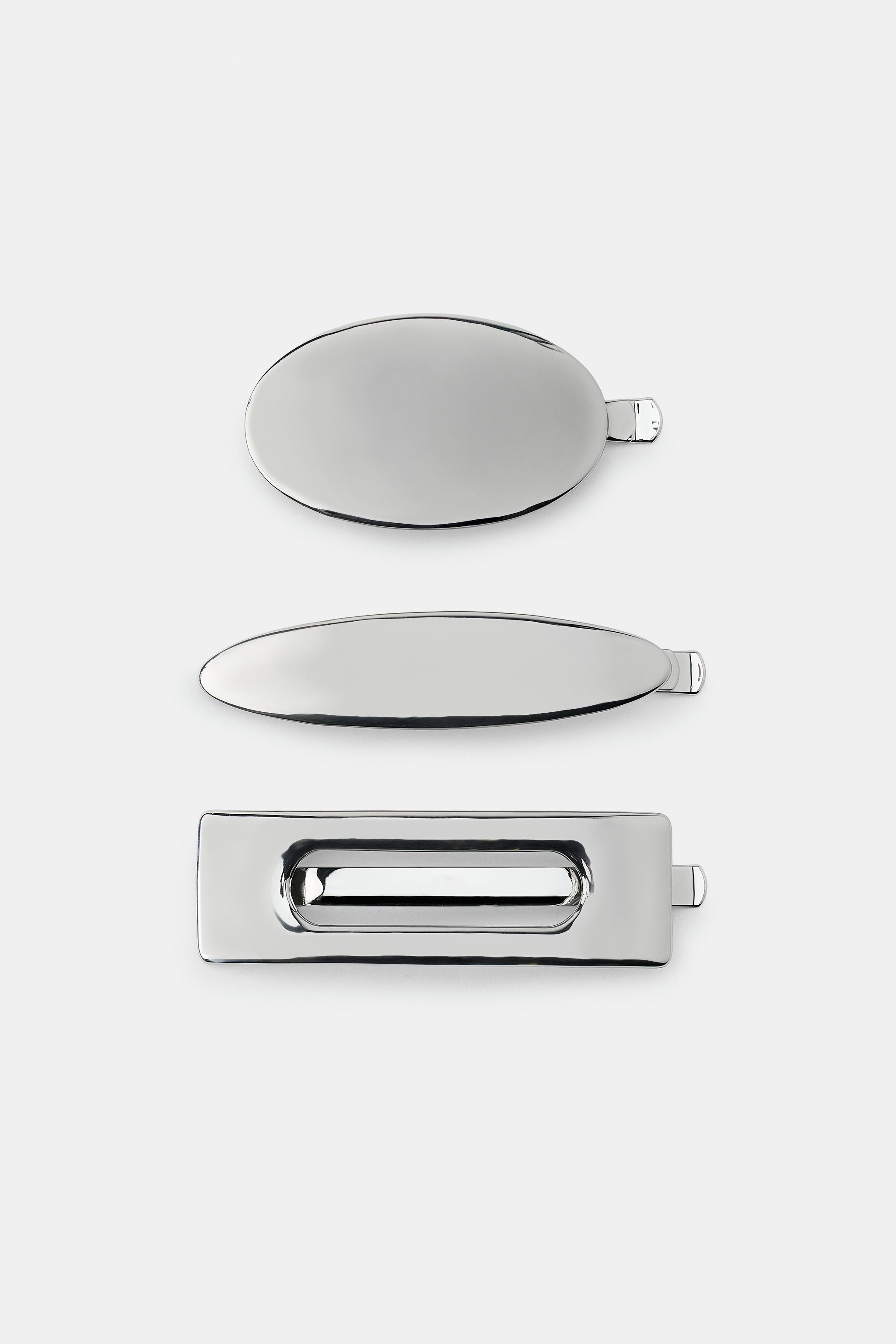 GEOMETRIC METAL CLIP PACK — Silver