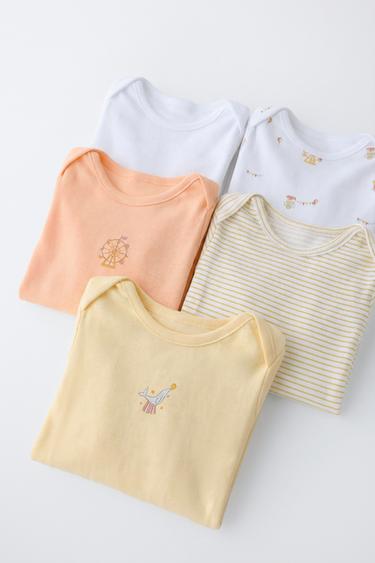 LOT DE CINQ BODYS IMPRIMÉS CIRQUE - Écru de Zara - Image 4