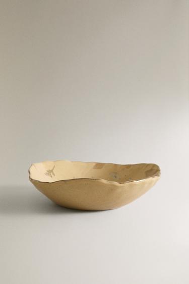 STONEWARE BOWL WITH DESIGNS - Beige by Zara - Image 0
