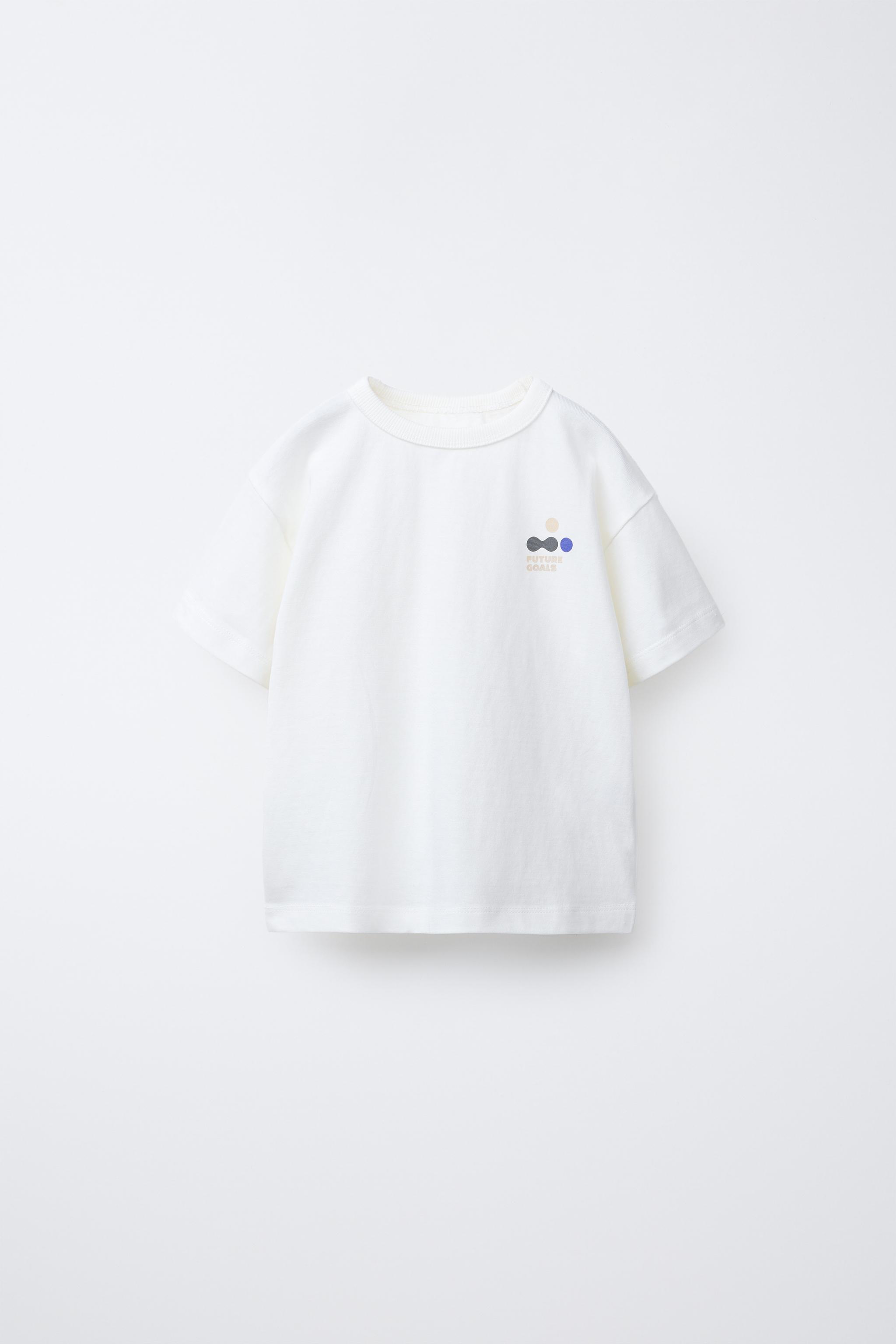 TEXT PRINT T-SHIRT - Ecru | ZARA United States