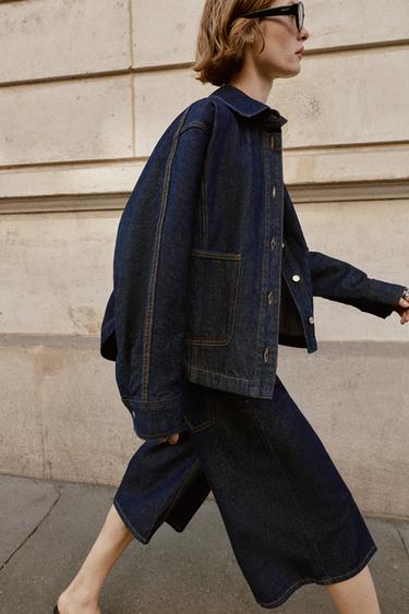 BERMUDA Z1975 LONGUE EN DENIM - Bleu de Zara - Image 4