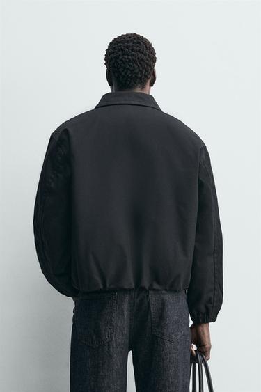 WAXED FINISH DENIM JACKET - Black by Zara - Image 2