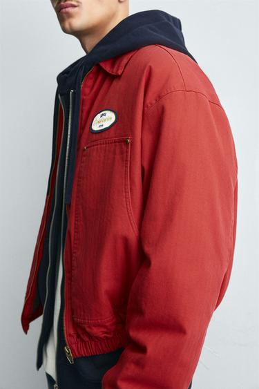 BOXY FIT EMBROIDERED JACKET - Red by Zara - Image 5