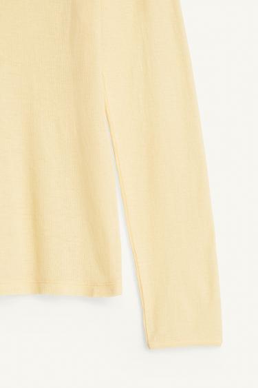 LIMITED EDITION V-NECK T-SHIRT - Yellow by Zara - Image 3