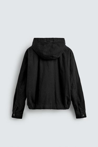 KAPUZENJACKE MIT KNEBELKNÖPFEN - Schwarz von Zara