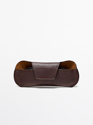 Zara Nappa leather glasses case - Brown