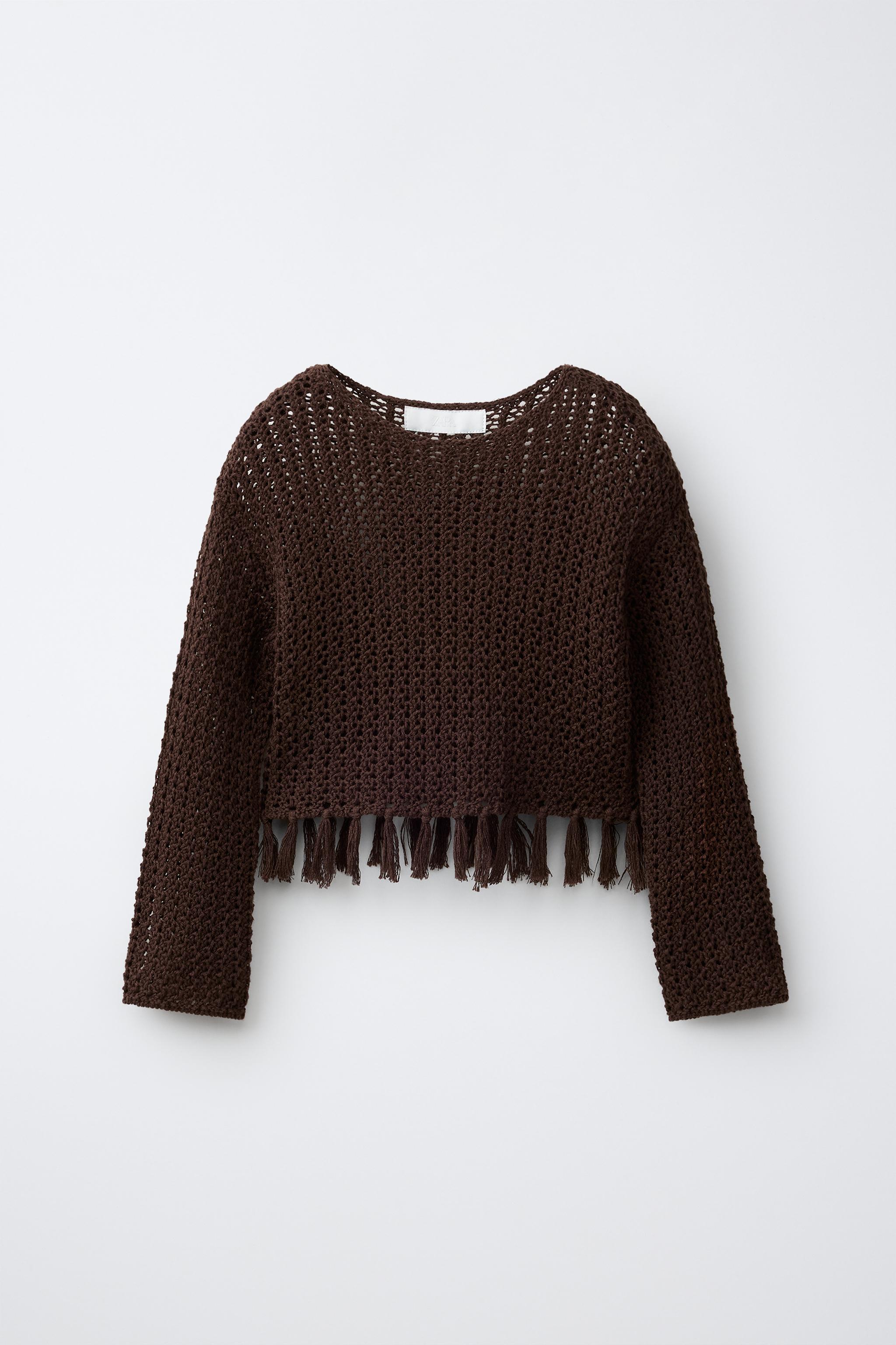Детские свитеры Zara FRINGED KNIT JUMPER — фото 2