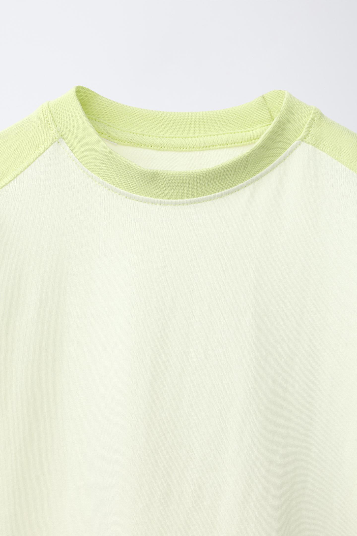 Детские комплекты Zara Checkerboard T-SHIRT and Bermuda Set, цвет: Лаймовый зелёный — фото 6
