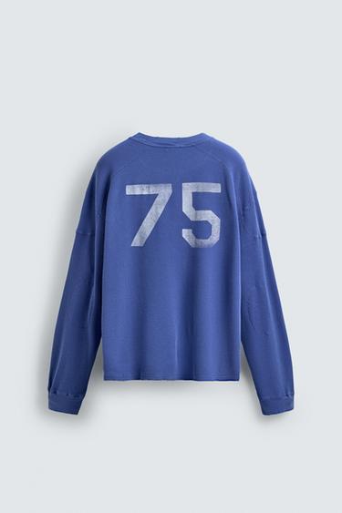 T-SHIRT GAUFRÉ MIAMI - Bleu de Zara - Image 7