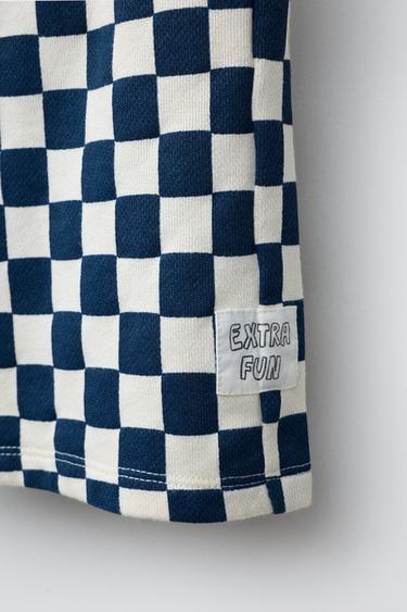 SHORT DAMIER - Bleu de Zara - Image 3