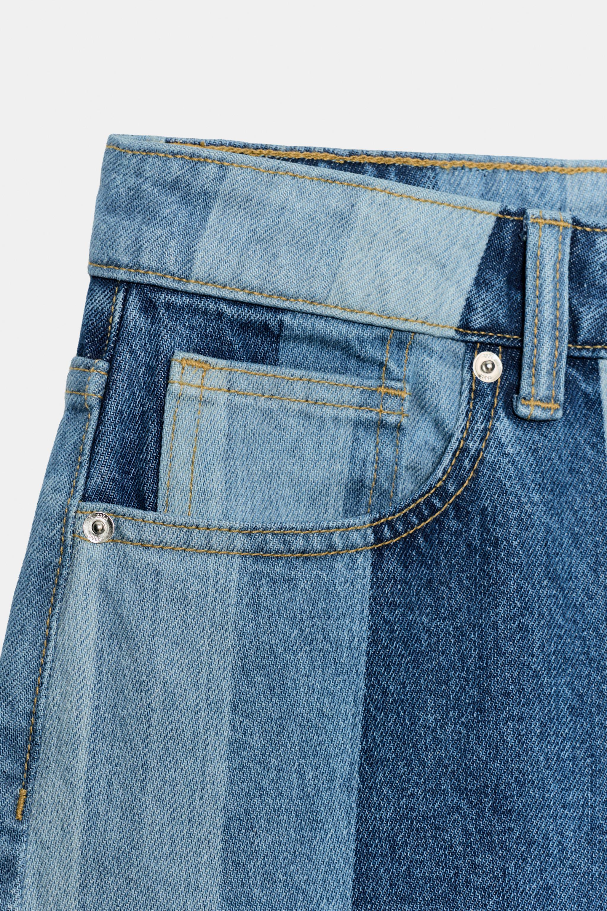 Женские джинсы Zara Z1975 STRIPED STRAIGHT JEANS — фото 6