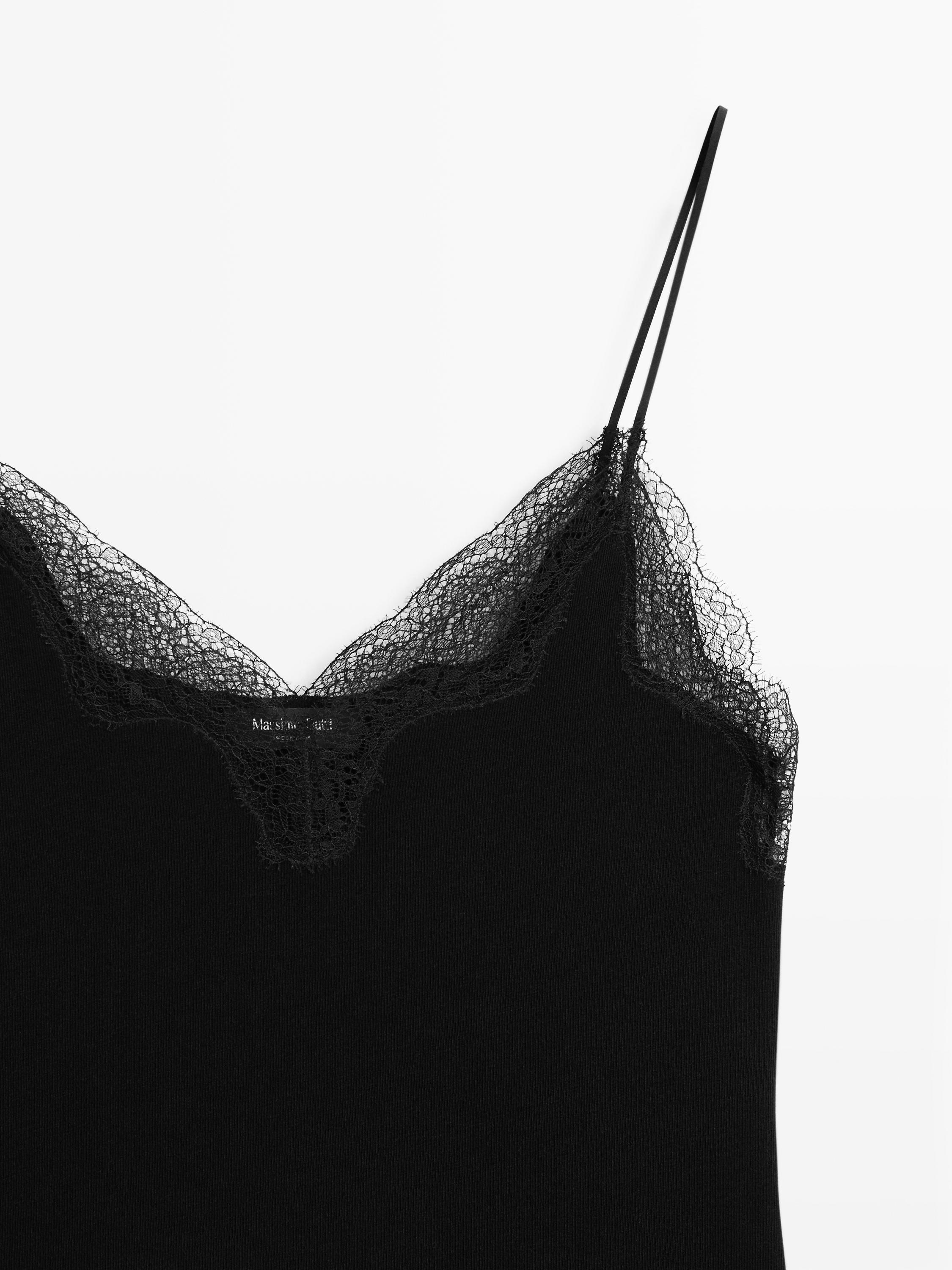 Camisole top with lace detail