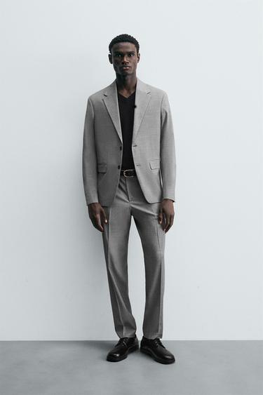 BLAZER TRAJE ESTRUCTURA - Gris de Zara - Imagen 0
