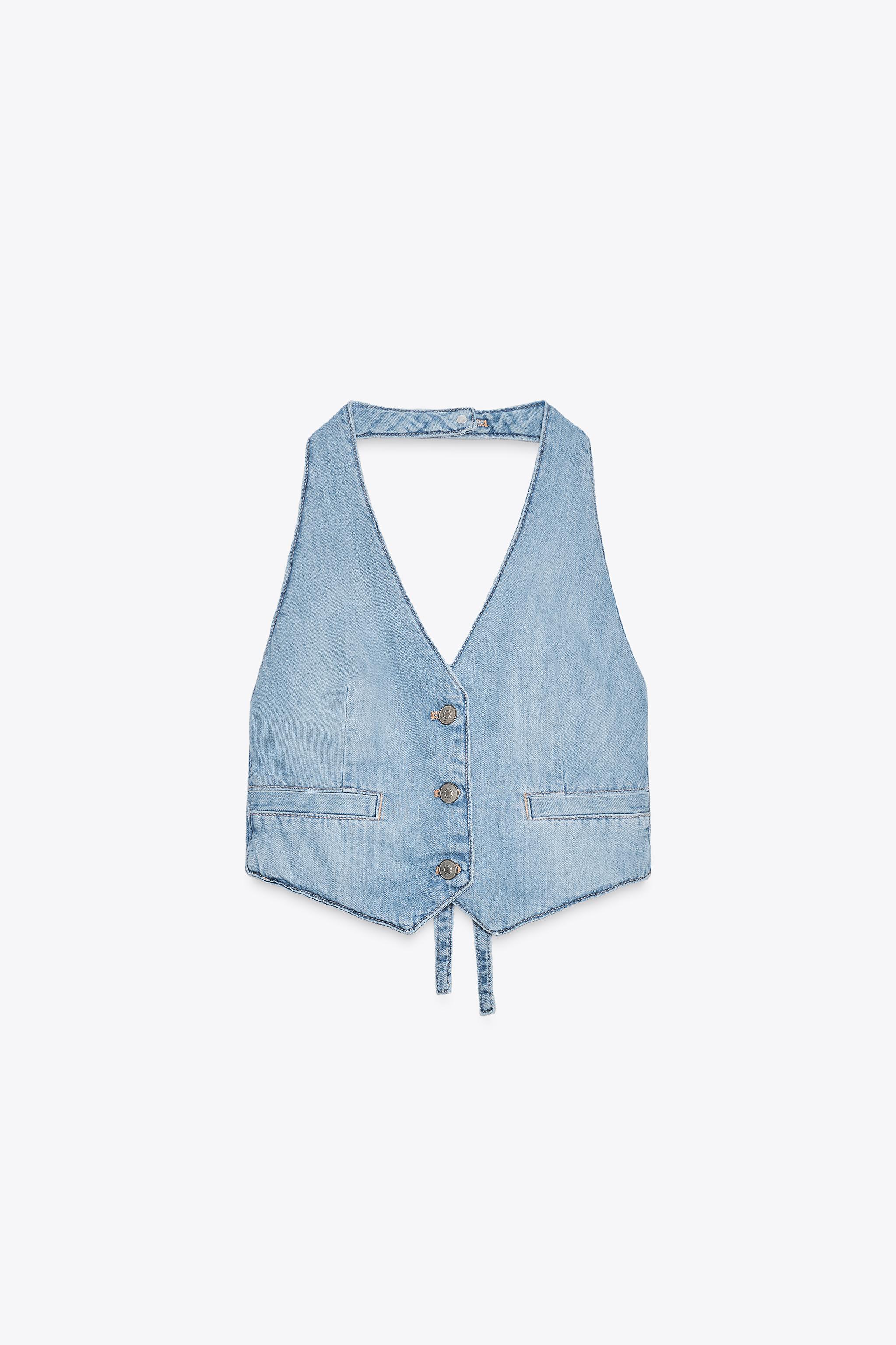 TOP GILET EN DENIM TRF