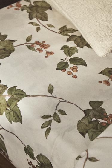 LEAF PRINT FLAT SHEET - Oyster-white by Zara - Image 4
