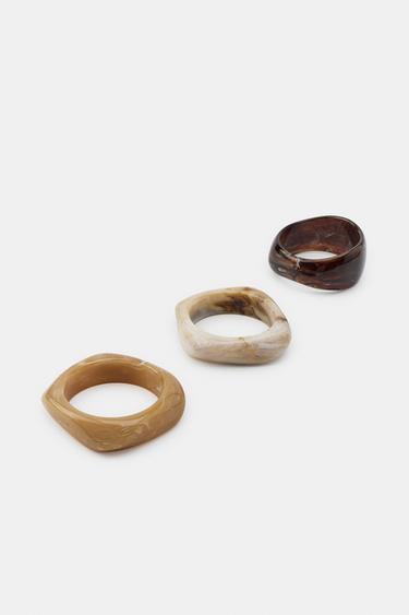 LOT DE 3 BRACELETS RIGIDES - Écru de Zara - Image 3