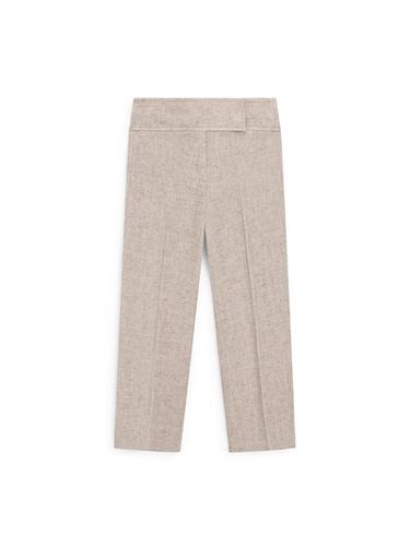 Zara Linen melange capris - Beige