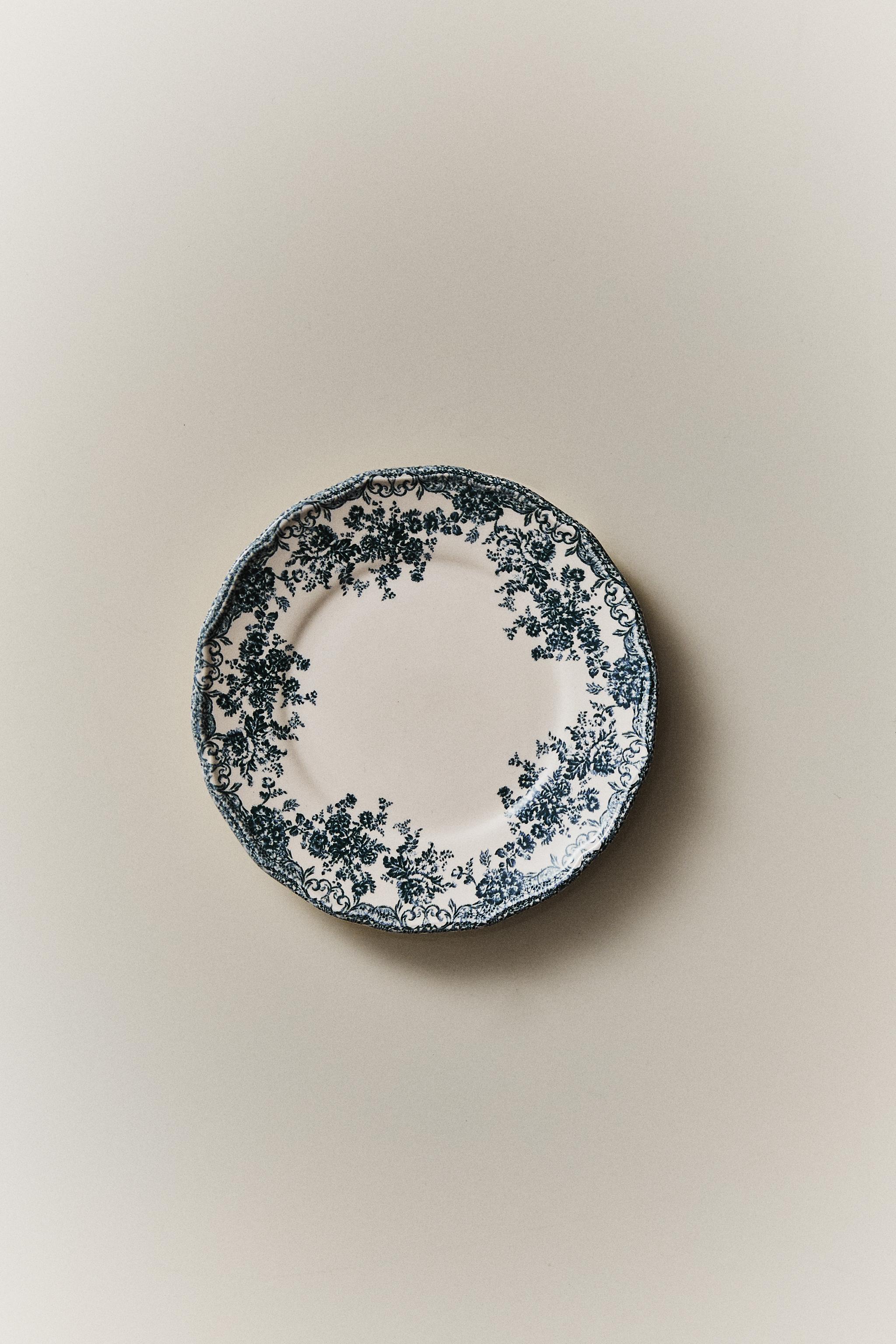 FLORAL EARTHENWARE SIDE PLATE