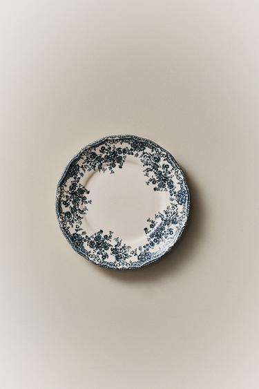 ASSIETTE À PAIN FAÏENCE IMPRIMÉ FLEURS - Bleu de Zara - Image 5