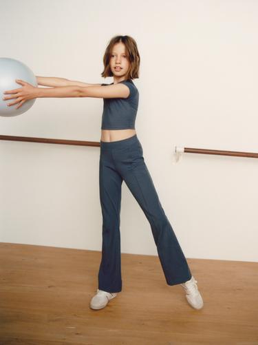 FLARE SEAM LEGGINGS - Grey by Zara