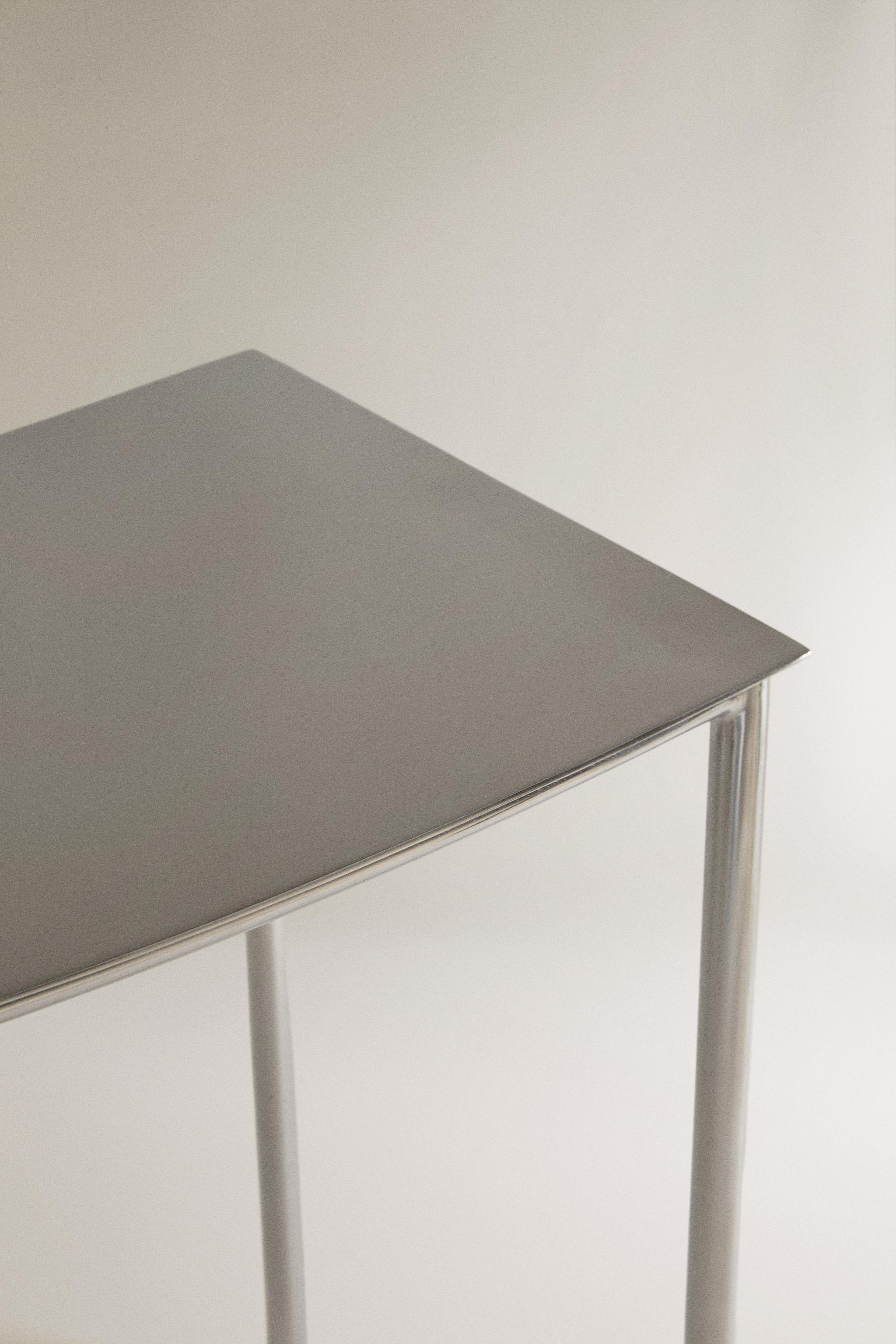 STAINLESS STEEL STOOL — Silver