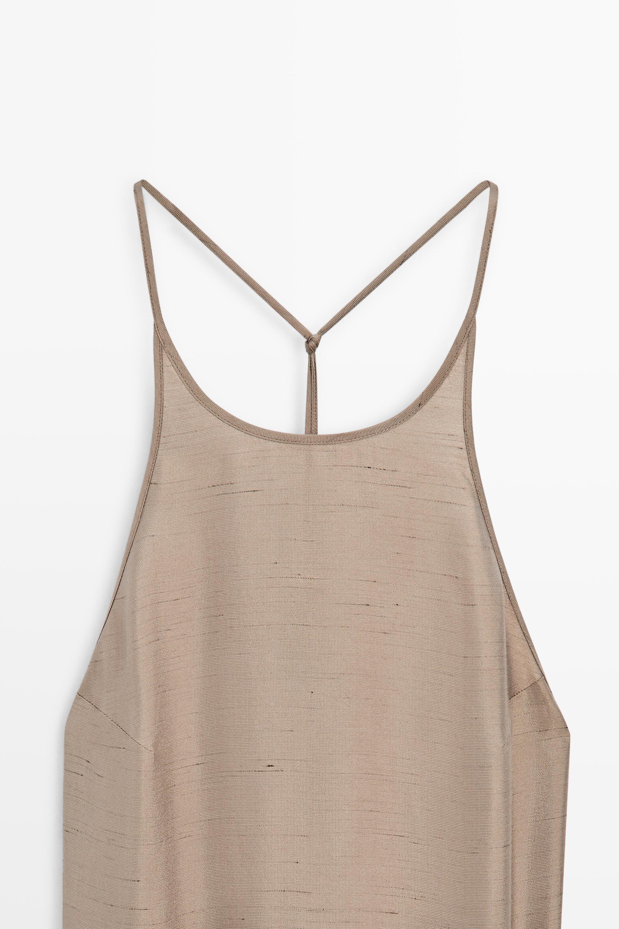 Satin halter flowing dress - STUDIO