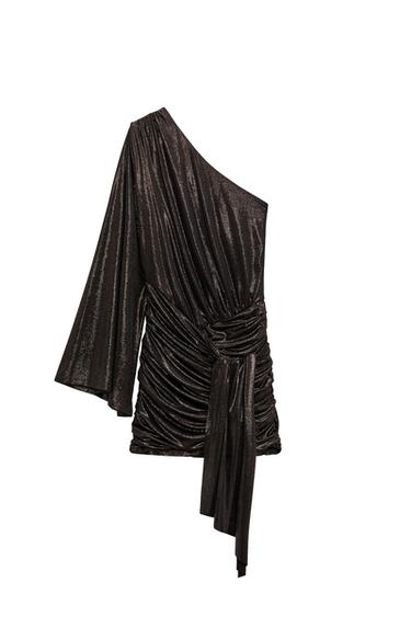ASYMMETRIC DRESS WITH RHINESTONES