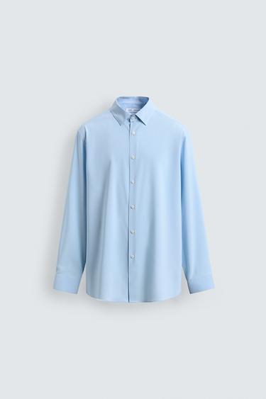 CHEMISE COUPE SLIM - Bleu ciel de Zara