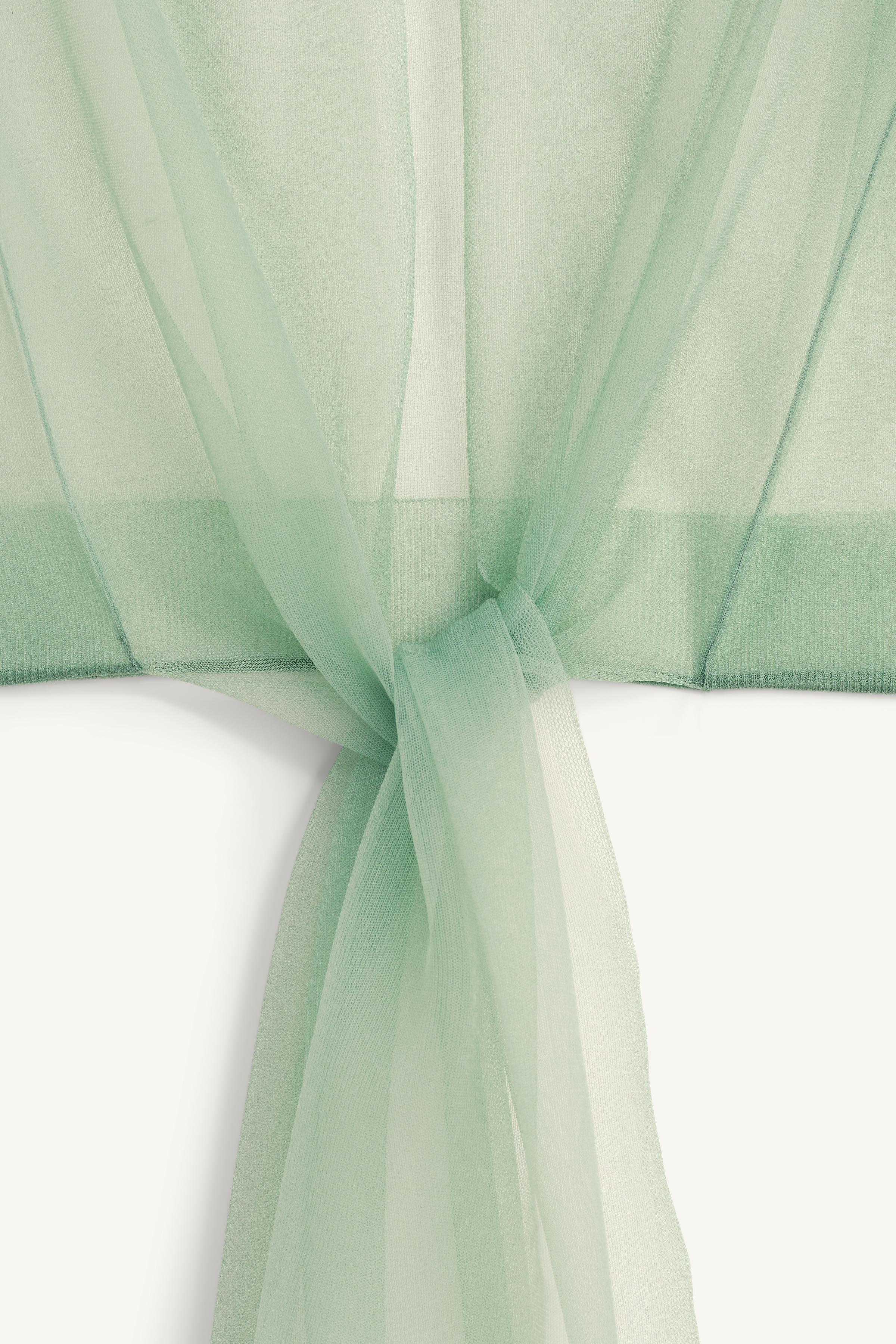 LIMITED EDITION SEMI-SHEER KNIT POLO - Sea green | ZARA United States