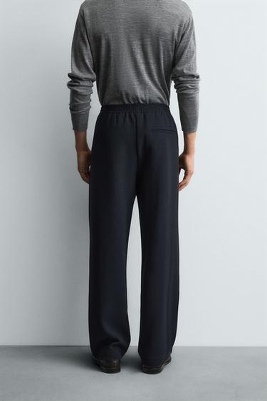 FLOWING TROUSERS WITH ZIPS - Navy blue by Zara - Image 2