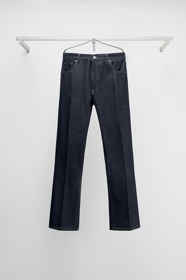 Zara STRAIGHT FIT BOOTCUT JEANS - Blue