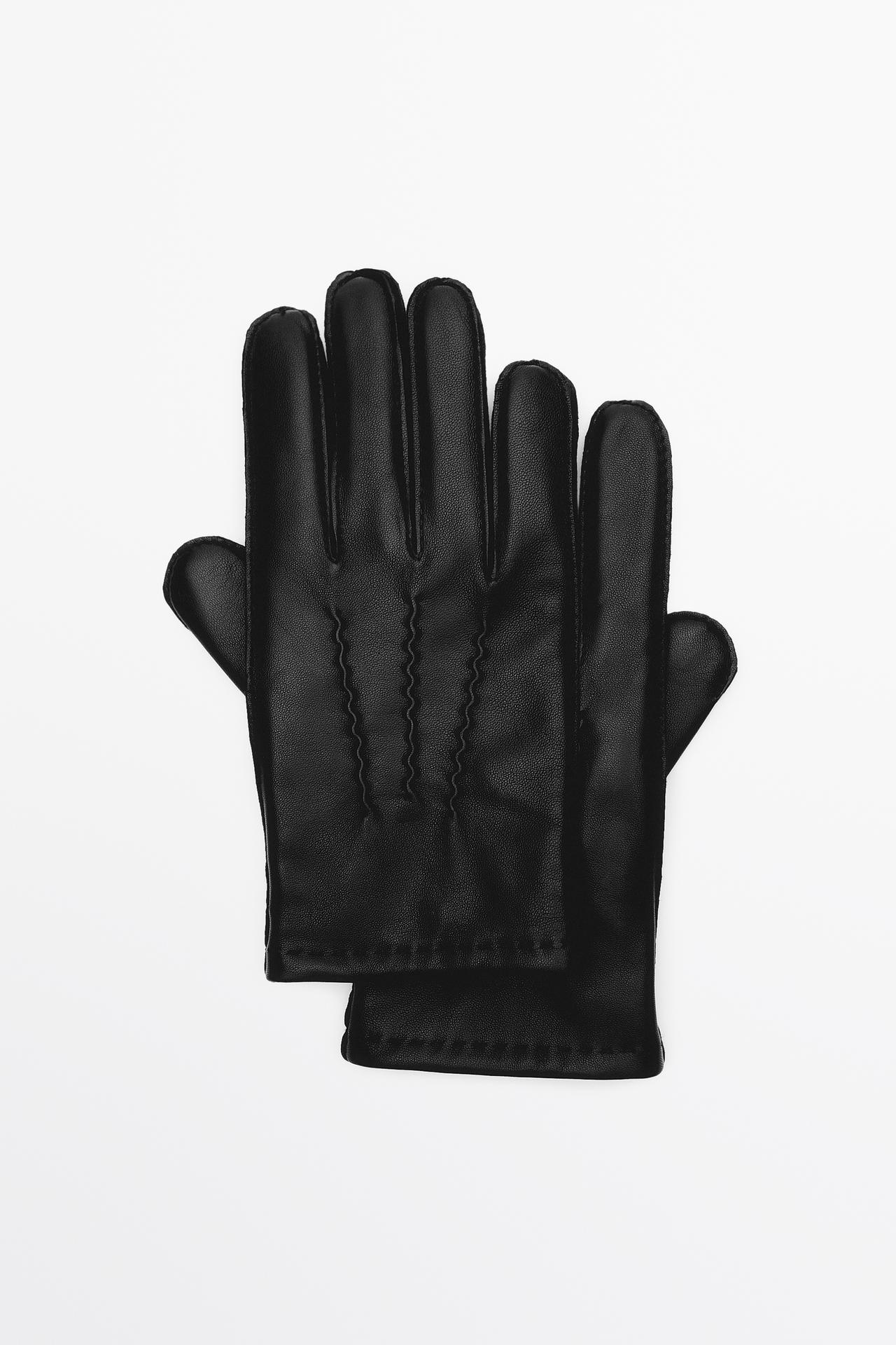 Nappa leather gloves — Black