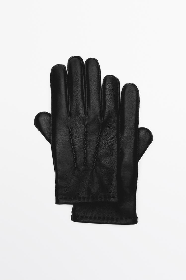 Nappa leather gloves — Black