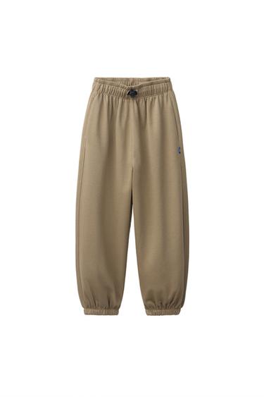 Zara BALLOON PLUSH PANTS - Light brown