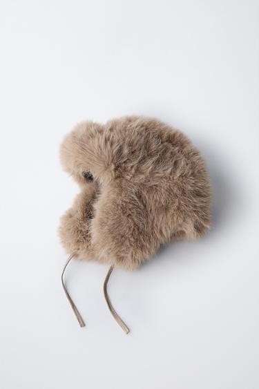 BONNET CASQUETTE EFFET FOURRURE SKI COLLECTION - Marron de Zara - Image 3