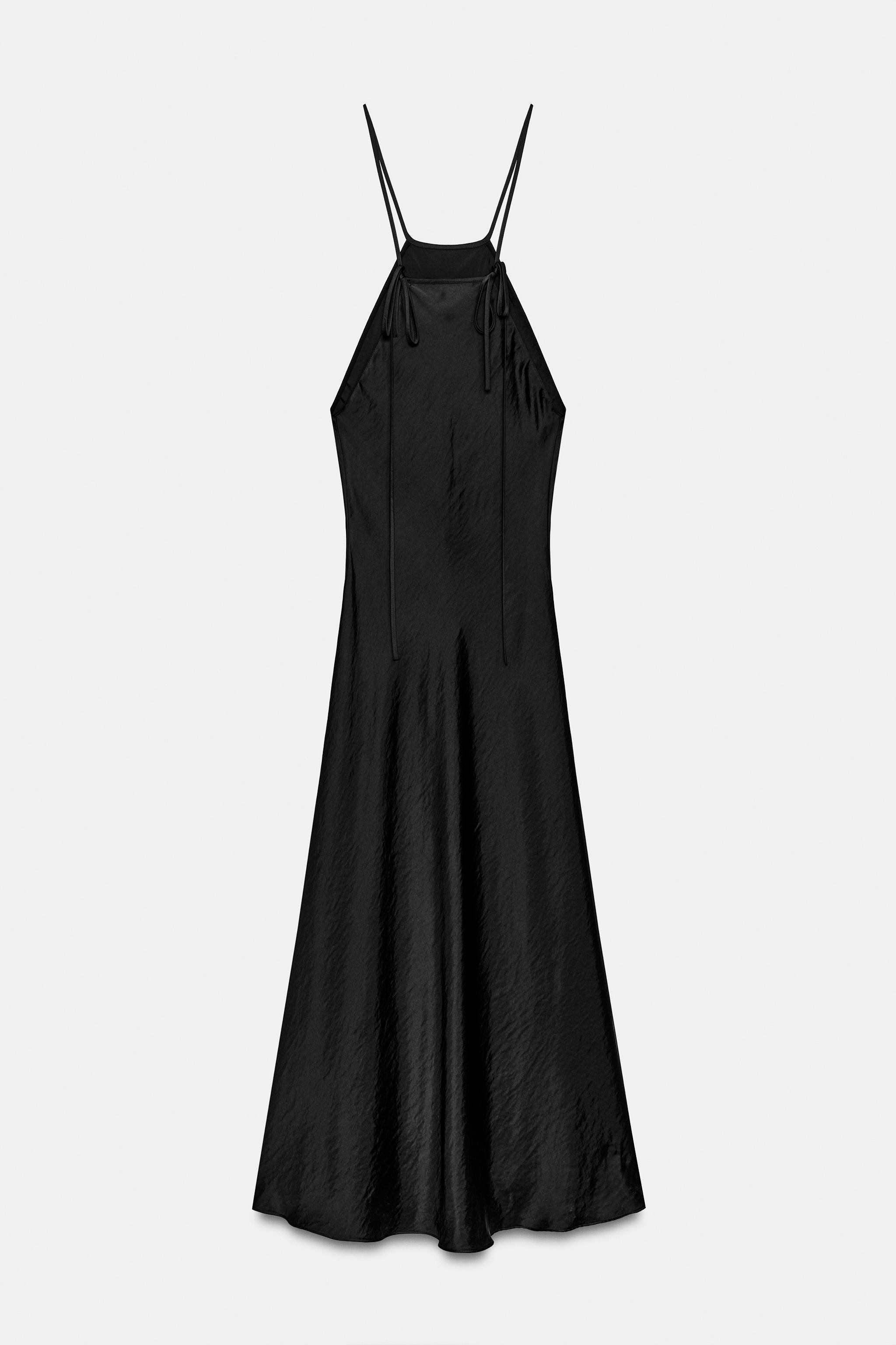 HALTER YAKA SATEN YÜZEYLİ ELBİSE ZW COLLECTION - Görsel 8