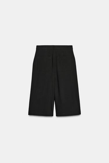 SHORT LONG PLIS - Noir de Zara - Image 1