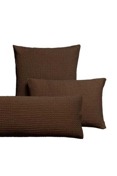 Zara WAFFLE-KNIT PILLOWCASE - Brown