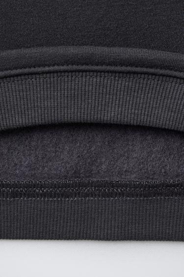 BASIC SWEATSHIRT AND JOGGER TROUSERS SET - Dark charcoal grey by Zara - Image 3