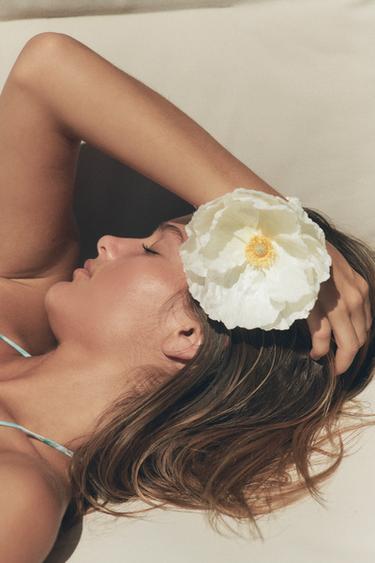 Zara MAXI FLOWER HAIR TIE - Ecru