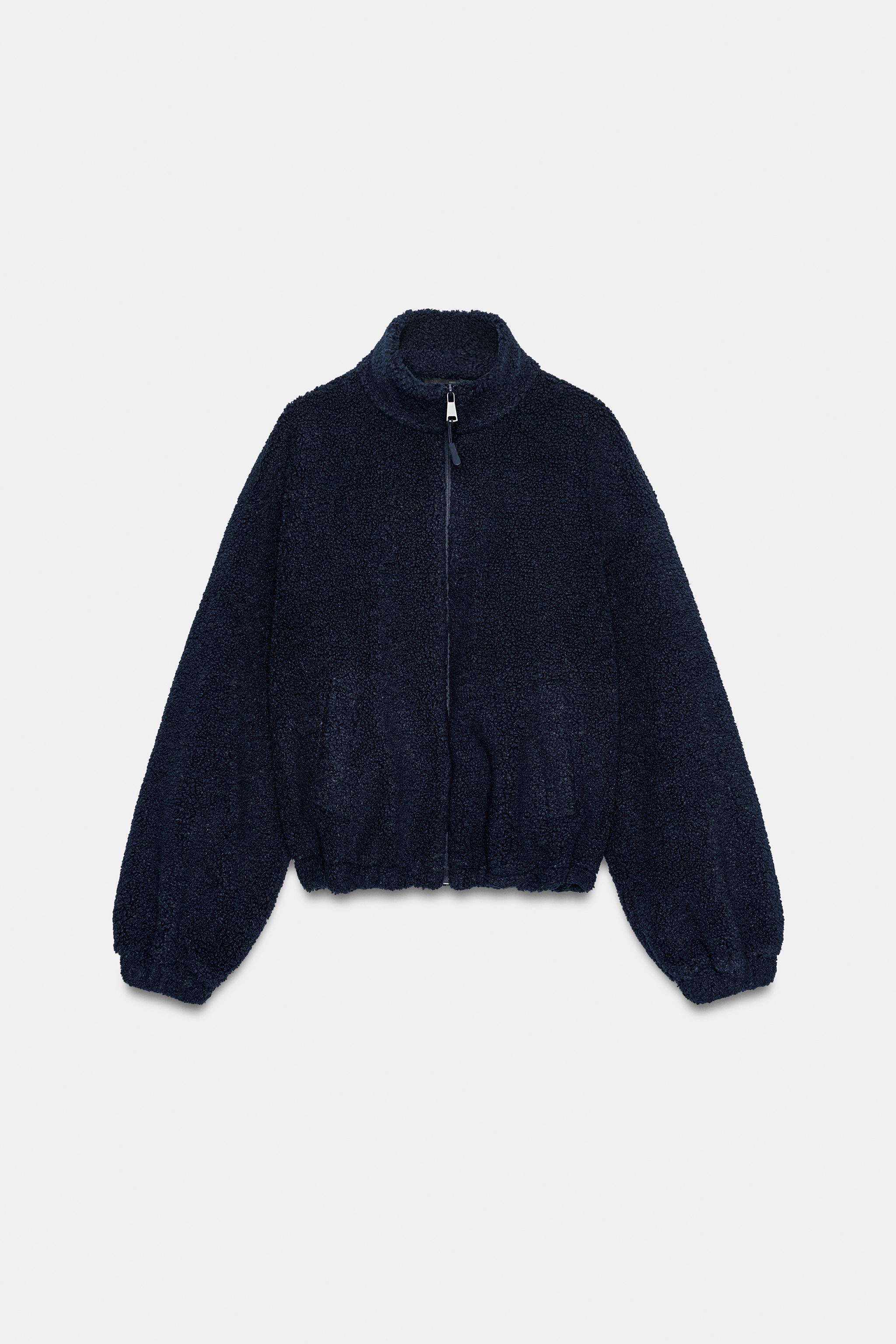 VESTE EFFET MOUTON ZIPPÉE