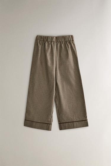 CHILDREN'S SMALL CHECK FLANNEL PYJAMA SET - Green by Zara - Image 3