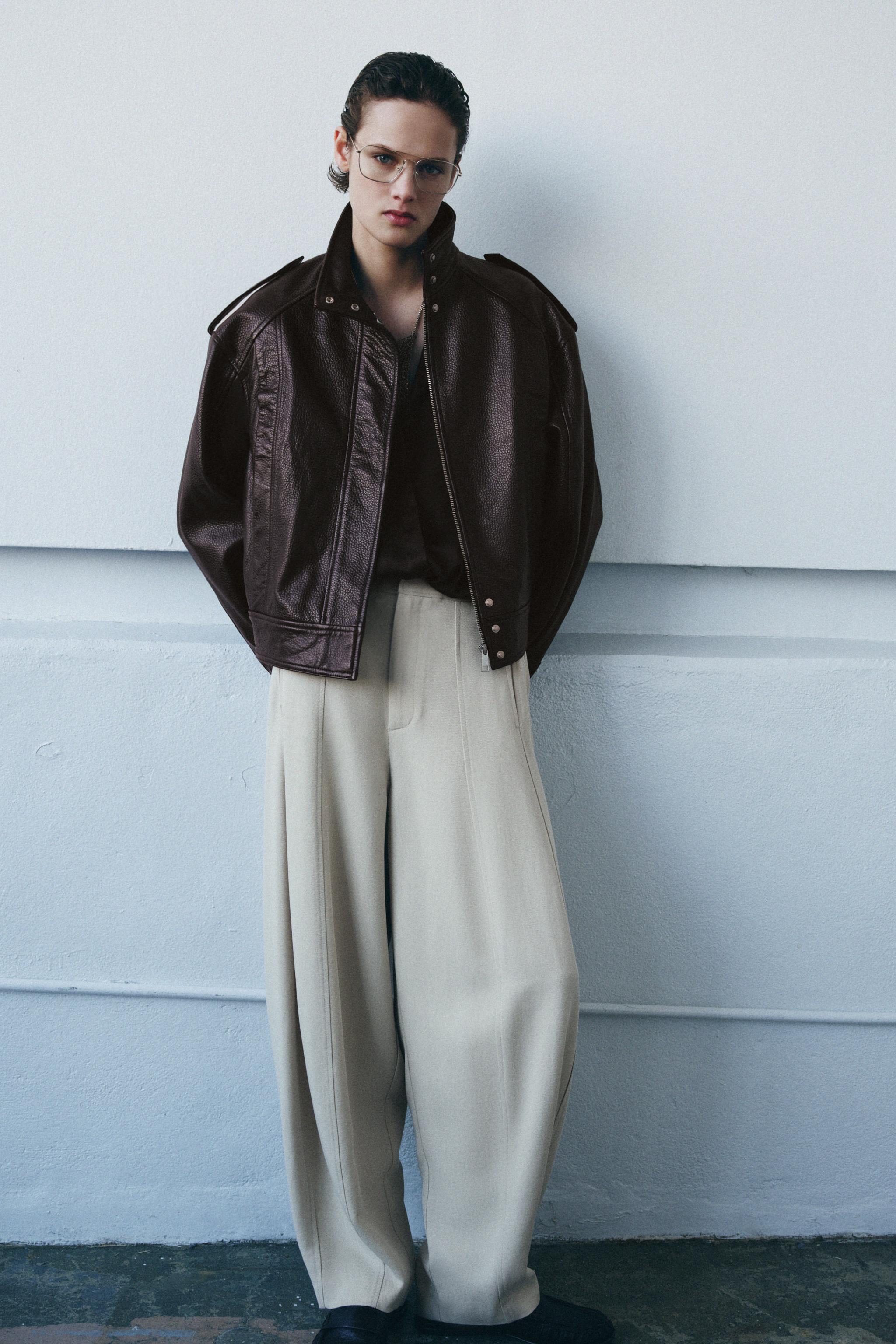 ZW COLLECTION LIMITED EDITION 100% レザーボンバージャケット