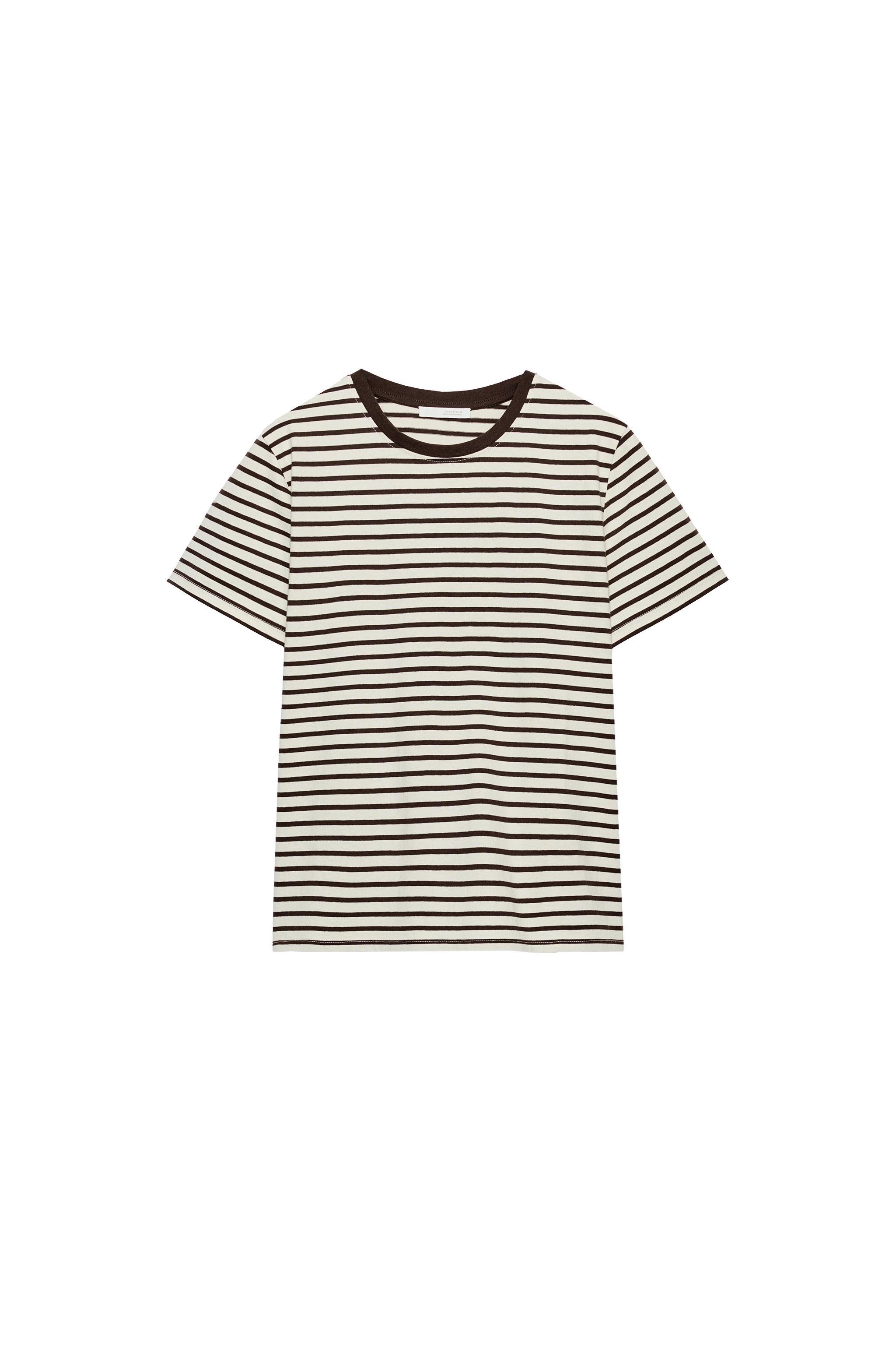 ラスティックコットンTシャツ - ホワイト | ZARA Japan / 日本